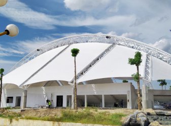 Mái che bạt căng sân Tennis Sea Game 31 Hanaka Bắc Ninh lớn nhất Việt Nam