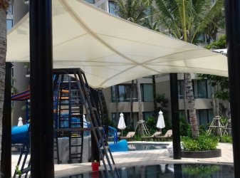 Mái che cánh buồm hồ bơi InterContinental Phú Quốc Resort