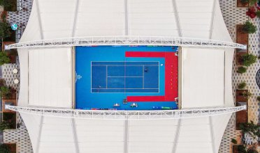 Cận cảnh mái che sân tennis 120 tỷ đồng hiện đại nhất Việt Nam thi công bởi TMS