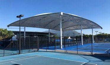 Mái che kiến trúc vòm căng sân thể thao tennis bóng rổ